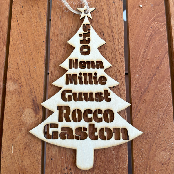 Gepersonaliseerde Kerstboomhanger type 3