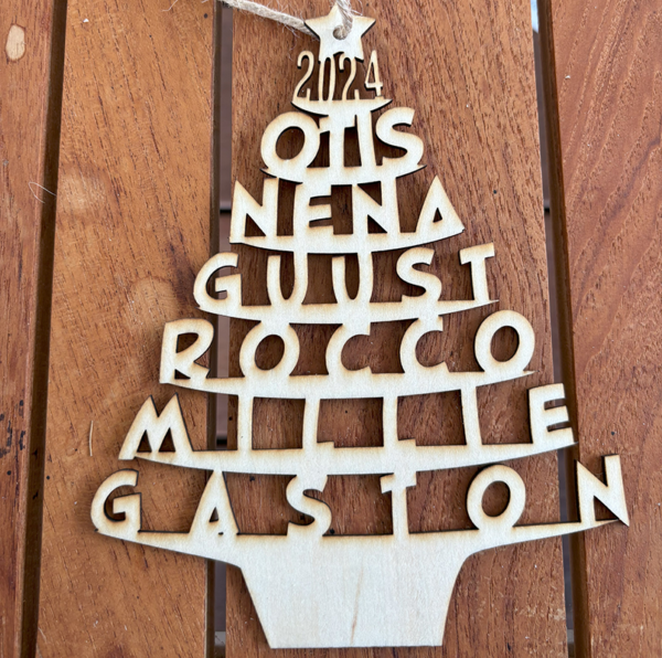 Gepersonaliseerde Kerstboomhanger type 2