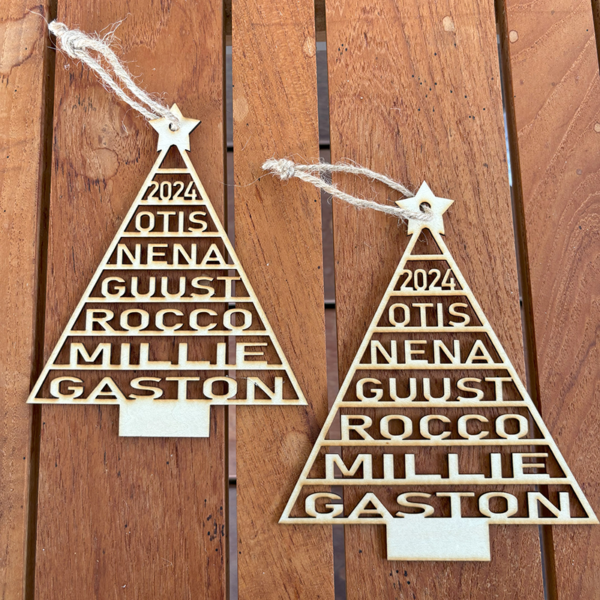 Gepersonaliseerde Kerstboomhanger type 1 b